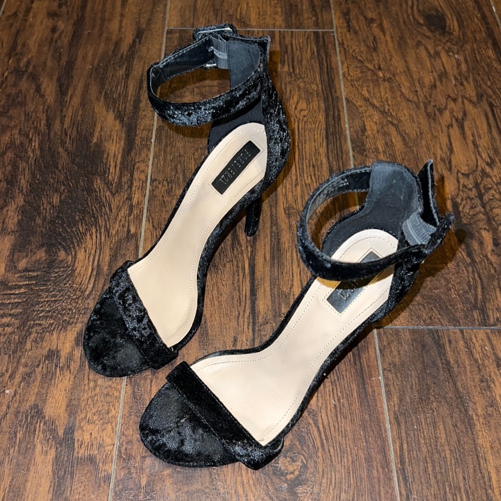 Black Velvet Heels